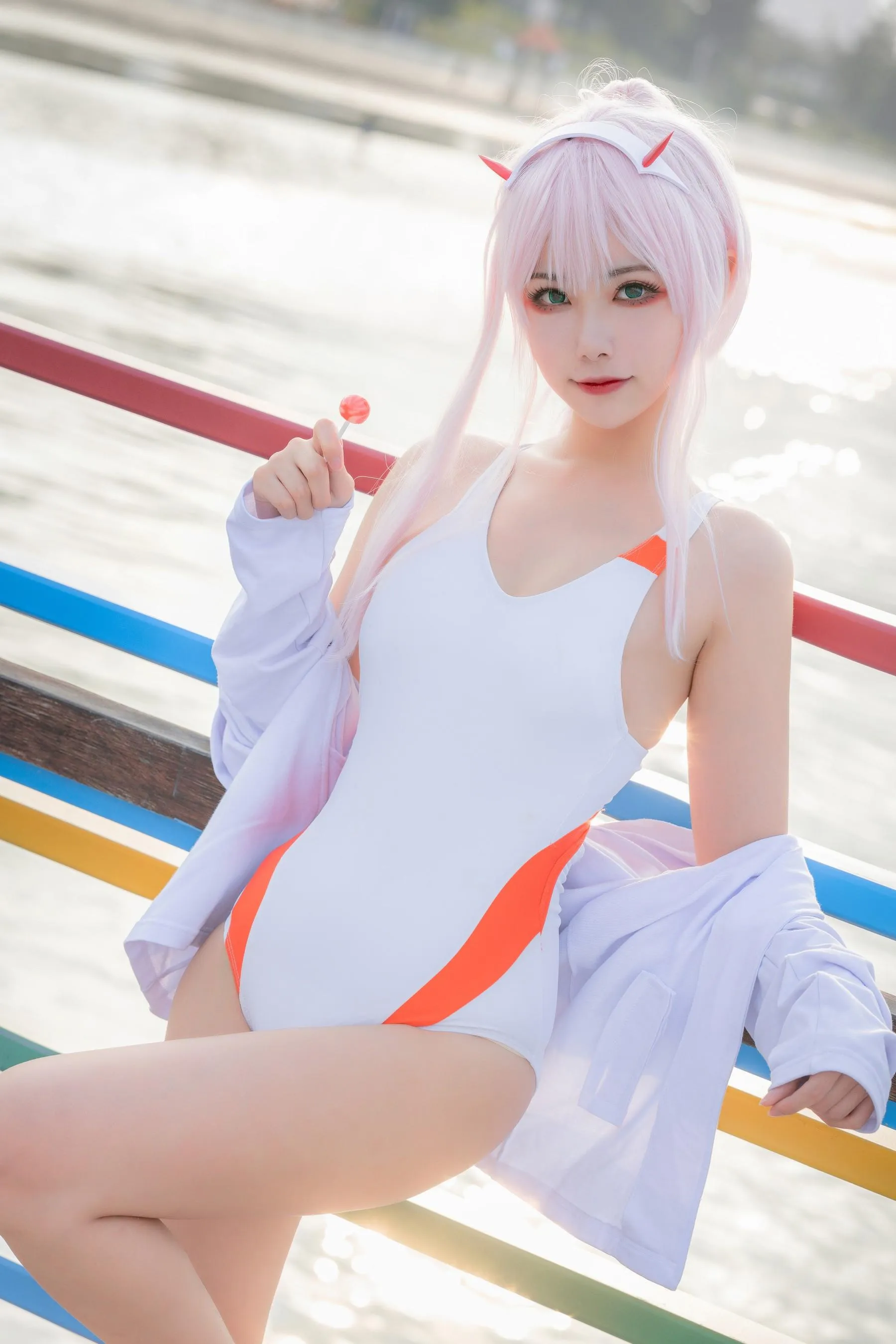 Momoko葵葵 – NO.36 DARLING in the FRANXX 02 泳装 兔女郎花嫁 [61P]插图9